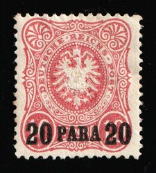 1884 20pa on 10pf German Offices in Turkey, Germany. MH, Michel 2 b, ...