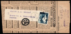 WWII Censored Newspaper Wrapper 'Nova Hrvatska' from Zagreb (Croatia) ...