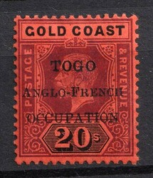 1915 20s Togo, British Occupation of German West Africa. MH, Stanley ...