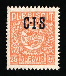 1920 25pf Joining of Schleswig, Germany, Official Stamps, Signed. MLH ...