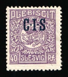 1920 40pf Joining of Schleswig, Germany, Official Stamps, Signed. MH, ...
