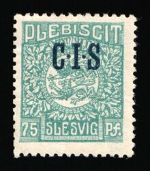 1920 75pf Joining of Schleswig, Germany, Official Stamps, Signed. MH, ...