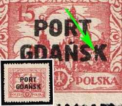 1926 15Gr Port Gdansk, Danzig Gdansk, Germany, Thin 'K' in 'Gdańsk' ...