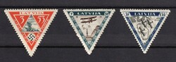 1933 Latvia, Perforated, Complete Set. MH, 7s on 57s with light gum ...