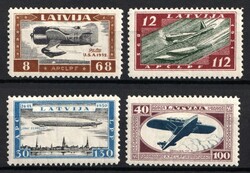 1933 Latvia, Airmail, Complete Set. MH, Michel 228A - 231A, CV $300. ...