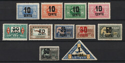 1921 Lithuania, Airmail, Complete Set. MH, 10c on 80sk - signed. 10c ...