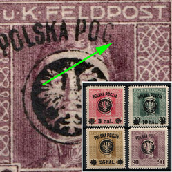 1918 Southern Poland, Austro-Hungarian Occupation, 'Poczta Polska' ...