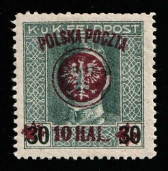 1918 10h on 30h Southern Poland, Austro-Hungarian Occupation, 'Poczta ...