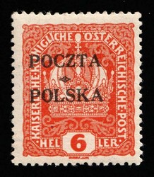 1919 6h Lesser Poland, Signed, 'Poczta Polska' Overprint, Certificate ...