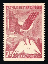 1943 25gr Poland, Secret Underground Post, Reprint, Missing ...