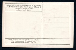 1917 Ukraine Legion, Postcard, Accompanying children on a swamp ...