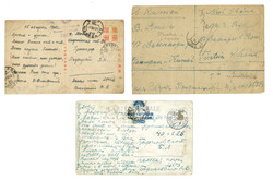 1945-1947 a group of 3 postcards and cover from Soviet Field PO at ...