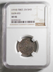 2nd Year (1910) Tibet Hsuan Tung 1 Sho. LM-653. NGC XF45. ...