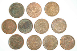 1918-1928 Tibet 1 sho in a group of 11, Mekyi mint. Various dates. ...
