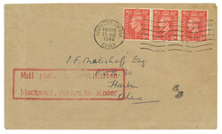 1946 England (26 Aug) to Harbin, returned to sender, f.w. KGVI 1d in ...