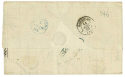1865 Yokohama (13 Jun) to France. Entire letter, rated “8”, ...