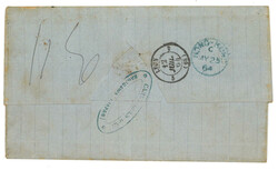 1864 Yokohama (9 May) to France. Entire letter, rated “18” by h.s ...