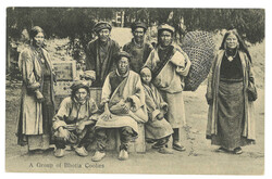 Bhotia Coolies picture postcard, with handwritten content.  ...