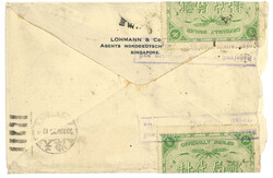 1929 Singapore (16 May) to Tientsin, f.w. Strait Settlements 12c, ...