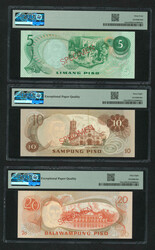 1949 (ND ca 1970s) Bangko Sentral ng Pilipinas specimen set from 5 ...
