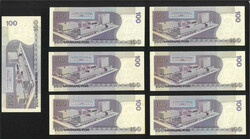 1993 Republic of the Philippines 100 piso x7, all with fancy serial ...