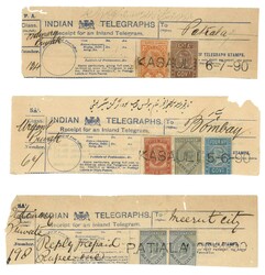 7460: Collections and Lots Indian States - Telegraph stamps