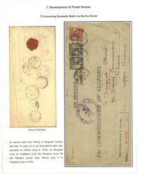 1916 Registered on Service cover from Peking (6 Jun) to Customs ...