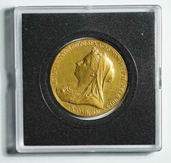 1897 Britain QV Diamond Jubilee Gold Medallion. Royal mint. 26mm, 13g ...
