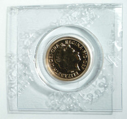 2009 Britain QEII gold 1/2 Soveriegn (KM1001). Royal mint. 18mm, 3 ...