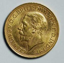 1931 South Africa KGV gold Sovereign (KMA22). Pretoria mint. 22mm, 7 ...