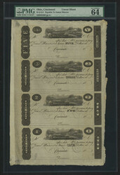 ND Cincinnati, Ohio, USA Postnote payable to James Monroe in uncut ...