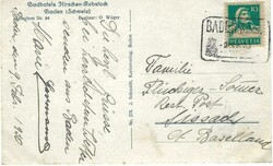 Foto-AK Badhotels Hirschen-Rebstock mit rechteckigem ...