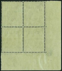 1917 KGV China overprint 50c black of blue green olive black., plate ...