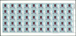 1969 Chinese University 40c complete sheet of 50, folded sheet. Minor ...