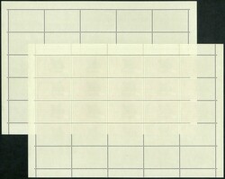 1975 Year of Rabbit set of 2 half sheet of 25, no watermark but heavy ...