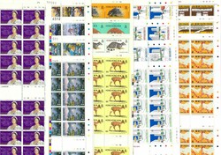 Group of 5 80s commemorative issues all complete set in sheet of 50. ...