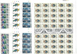 Group of 4 80s commemorative issue all complete set in sheet of 50. VF