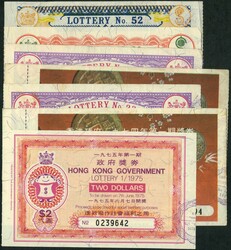 Small collection of 1970s Government Lottery tickets. F-VF