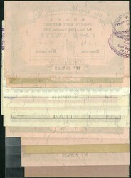 Small collection of 195-60s HK Jockey club cash sweeps ticket. F-VF