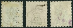 Group of 3 QV from 5c to surcharge 20c all tied by Ligne N marking. VF