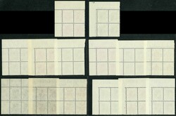 1954 QEII complete set of 14 all in corner block of 4 with Req. ...