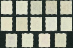 1954 QEII complete set of 14. Fresh UM. VF