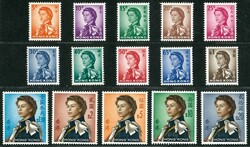 1962 QEII complete set of 15. VF fresh UM. VF