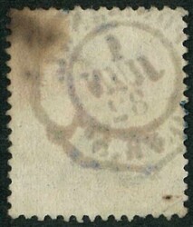 1882 QV 10c CA wmk tied by Poss Angl Paq No7 in blue ink. Toning ...