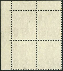 1973 QEII 50c corner block of 4. Glazed paper upright watermark. Req. ...