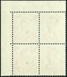 1966 QEII 50c sideway watermark corner B/4 with Req. B061959. VF UM