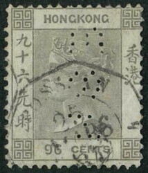 1863 QV 96c CC wmk tied by Poss An Paq N No 4 marking. VF