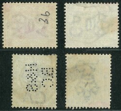 Group of 4 QV all tied by French Marseille A Yokohama marking. VF