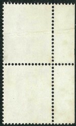 1970-73 QEII 50c glazed paper vertical pair showing pre-printing ...