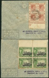 28-Sep-1945 Two opening post office after Japanese Occupation FDCs ...